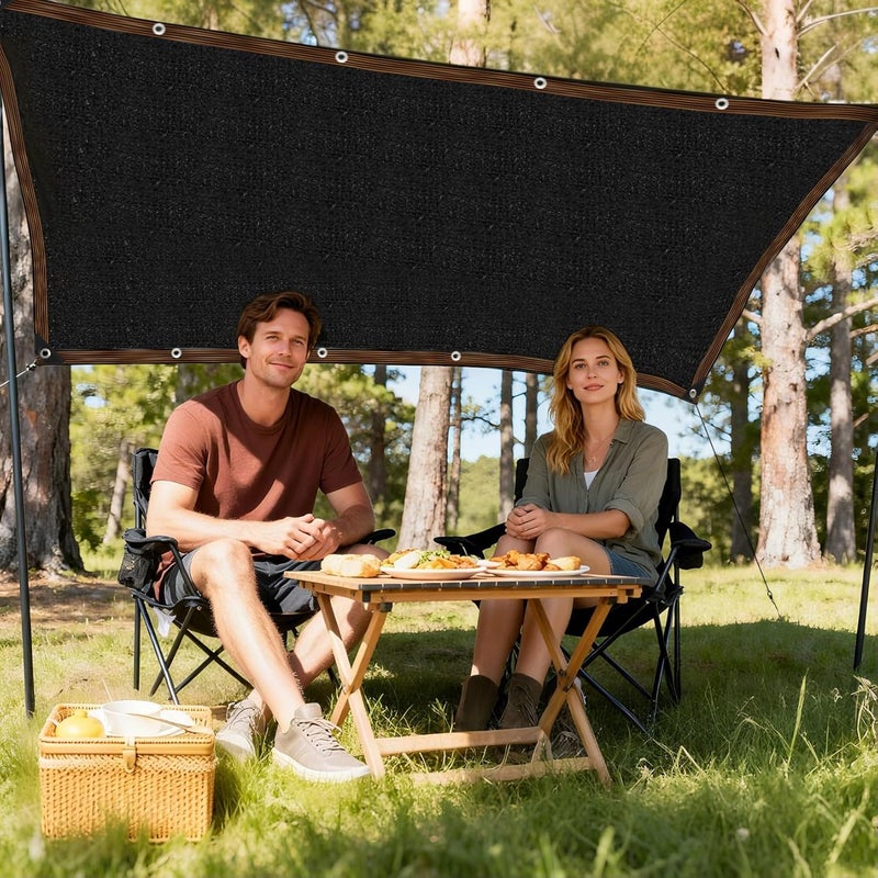 Rainflow Fence Privacy Screen - 3'X10' Black Privacy Fence Screen Outdoor Shade Balcony Decor Plastic Mesh Fence Panels Cover Porch Screen Balcony Covers for Apartments,Deck,Backyard,Pool Wall - Image 5